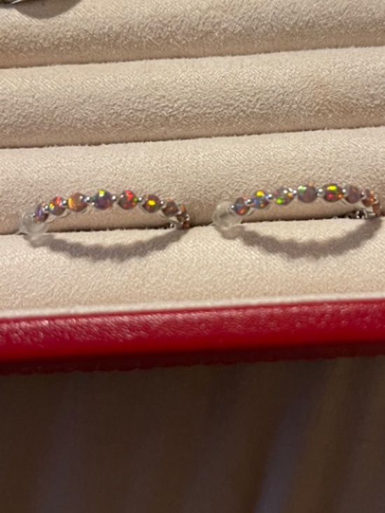 Bomb Party Jewelry - Bomb party Hoop Earrings - Iridescent Multi-Color